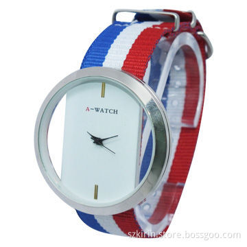 Quartz Sports Watch with Alloy Case and New Fashion Colorful Zulu Watch Strap